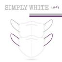 中衛 醫療口罩-Simply White 3D口罩(麥飯石灰.炫霓紫耳帶)