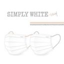 中衛 醫療口罩-Simply White 平面口罩(AW23耳帶 波光粉x雪綿藍)