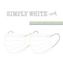 中衛 醫療口罩-SIMPLY WHITE 平面口罩(SS24耳帶 若芽綠X露草藍)